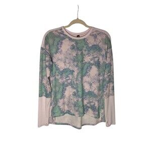 The North Face Printed Dawndream Long-Sleeve Shirt Womens Sz M Lavender Gorpcore